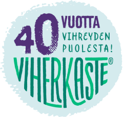 Viherkaste 40 vuotta tunnus